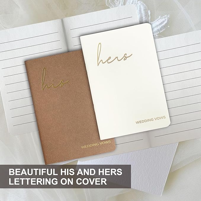 Wedding Vow Books His and Hers, Wedding Registry Gifts Ideas - Image 2
