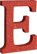 TONIFUL 8 Inch Red Glitter Letter E Table Centerpiece A-Z Red Birthday Party by TONIFUL