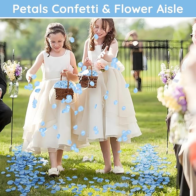 Suream Fake Flower Petals, 300 Pieces Silk Rose Petals Wedding Aisle Scatter - Image 7