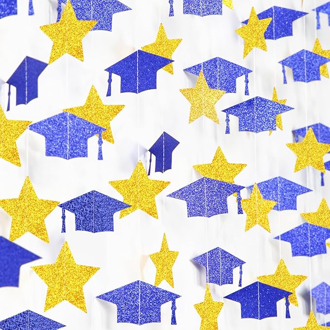 Navy-Blue Gold Graduation-2025 Class Party-Decorations - Image 2