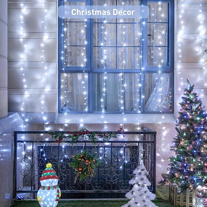 JMEXSUSS 300 LED 9.8x9.8Ft Curtain Lights Indoor - Image 9