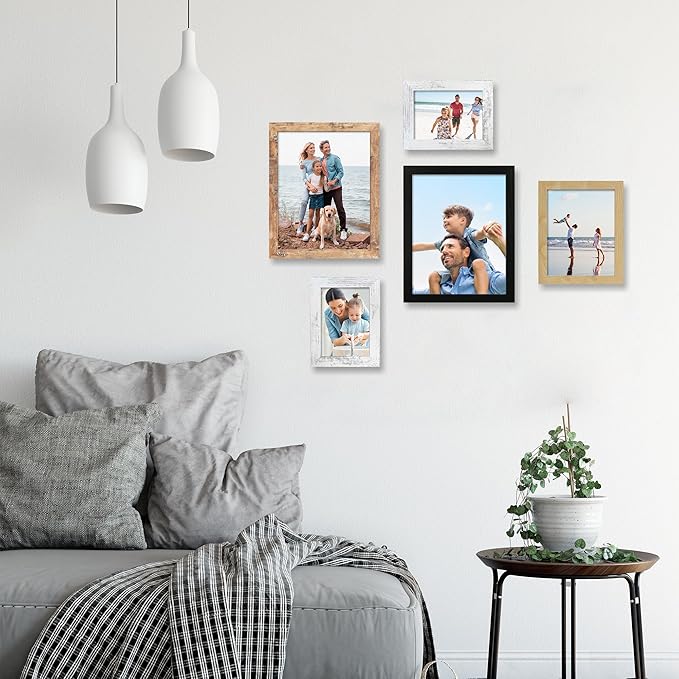 5x7 Picture Frame Set of 4, High Definition Real Glass 5 x 7 Photo Frames - Image 2