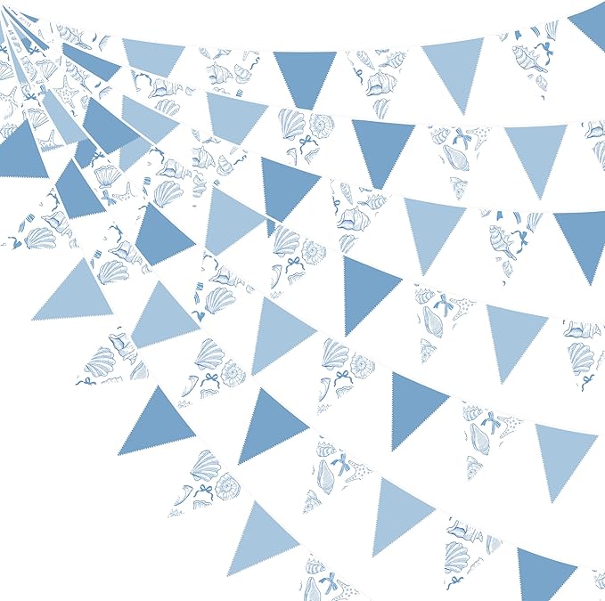 32Ft Ocean Coastal Nautical Beach Party Decorations Blue Bow Starfish Seashell by pinkblume