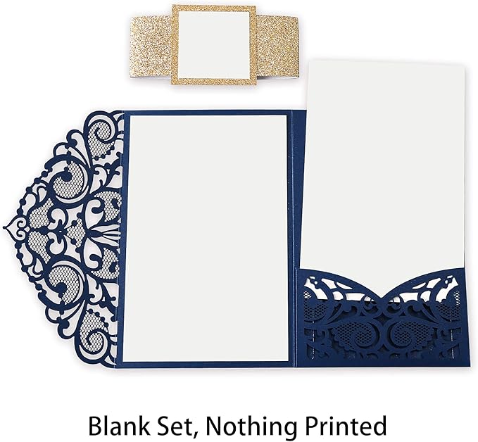 DORIS HOME 50PCS Laser Cut Wedding Invitations - Image 2
