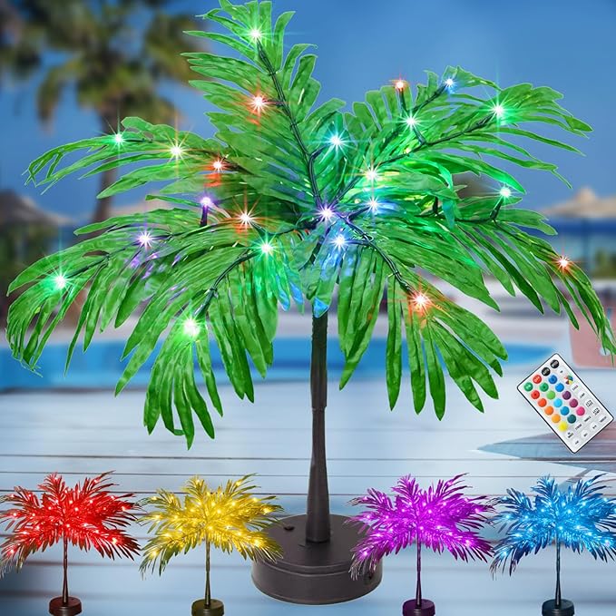 23In Color Changing Light Up Palm Tree by Livewithcolorfullights