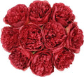 U'Artlines 10 Heads Artificial Peony Silk Flower Leaf Home Office Wedding Party by UArtlines