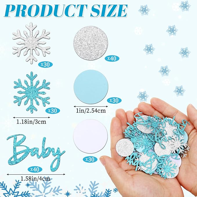 MARFOREVER Winter Baby Shower Table Confetti - Image 2