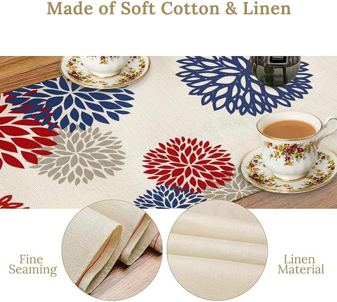 4th of July Table Runner, 13x108inch - Image 6