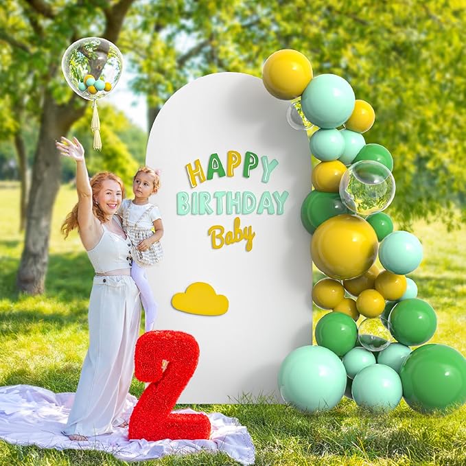 Arch Backdrop Stand Cover 8Ft White Thick Spandex Fabric Arch Backdrop Cover - Image 4