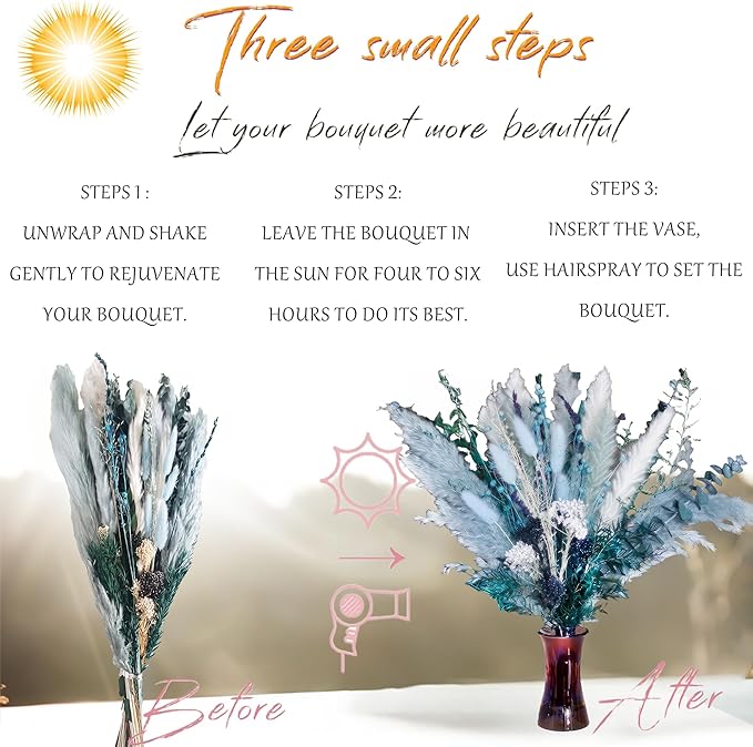 Pampas Grass Decor Dried Flowers - Image 6