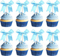 24 PCS Bow Cupcake Toppers Bowknot Cake Toppers Bow Girls Birthday Cake by ZHUOWEISM