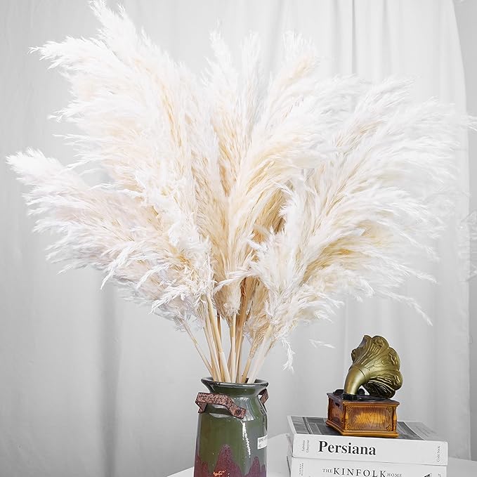 20 PCS Dried Flower, 30-inch Tall Nature Pampas Grass Bouquet Decor - Image 5