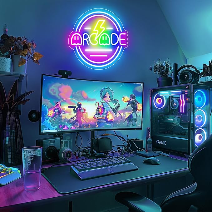 Gamer Neon Sign for Gamer Room Decor, Dimmable Arcade Neon Signs for Wall Decor - Image 2
