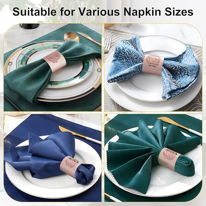 Polymer Material Reusable Napkin Band, Glue-Free Tear-Proof Water Resistant - Image 4