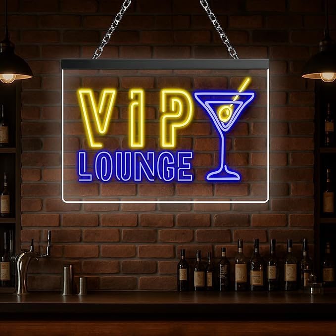 Custom Bar Neon Sign Vip Lounge Beer Home Bar Lights Decor Acrylic Table LED - Image 2