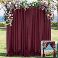 MYSKY HOME Burgundy Backdrop Curtains by MYSKYHOME