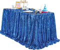 QueenDream Sequin Tablecloth Royal Blue Party Decorations: 60x102 Inch Glitter by QueenDream