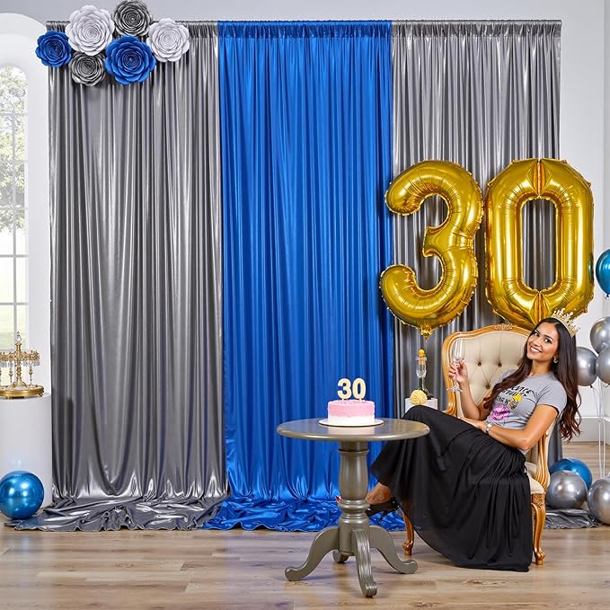 10x10FT Charcoal Silver Sequin Backdrop - Image 7