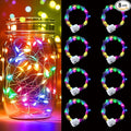 pozzolanas 8 Pack Multicolor Battery Operated String Lights - 7ft Waterproof by pozzolanas