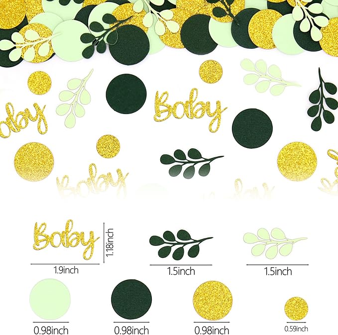 300PC Greenery Baby Shower Confetti - Image 5
