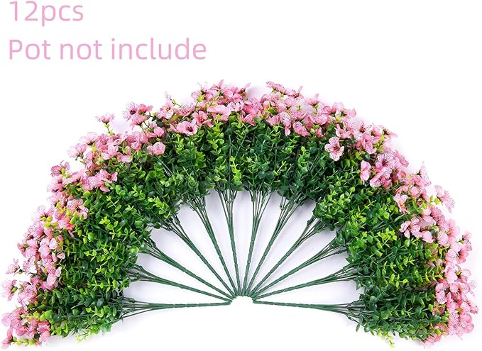 HyeFlora Artificial Flowers for Outdoor Indoor Garden Home Decoration, Faux - Image 3