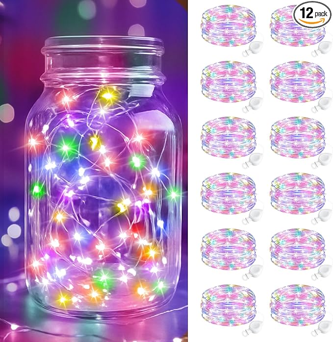 btfarm 12 Pack Fairy Lights Battery Operated, 7FT 20 LED Mini String Lights by btfarmdecorativelighting