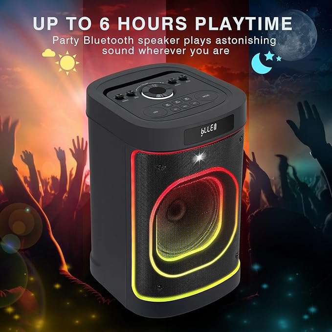 BeatGhost Karaoke Machine Portable Bluetooth Party Speaker 2 Rechargeable - Image 4