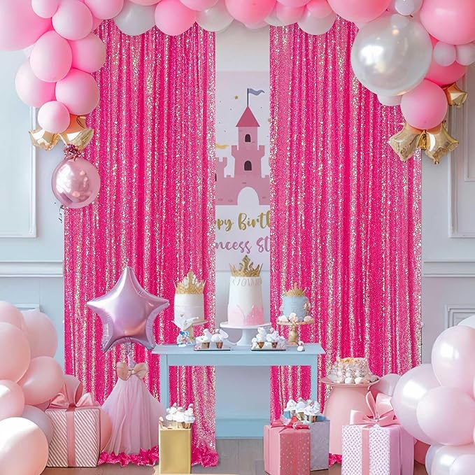 Sequin Backdrop Curtains Wedding Photo Backdrop Glitter Birthday Bridal Party - Image 6
