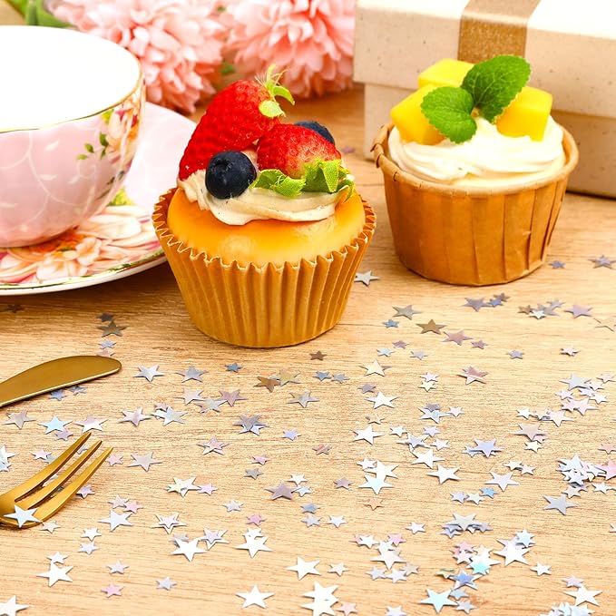 MARFOREVER Holographic Star Confetti, Glitter Star Confetti Birthday Star - Image 6