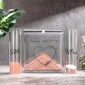 Wedding Unity Sand Set Include Vases Square Glass Jar Container 12 oz Sand by Anglechic