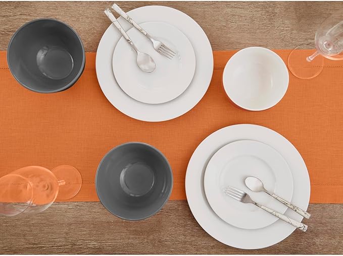 Solino Home Linen Pumpkin Table Runner 90 Inches Long - Image 3