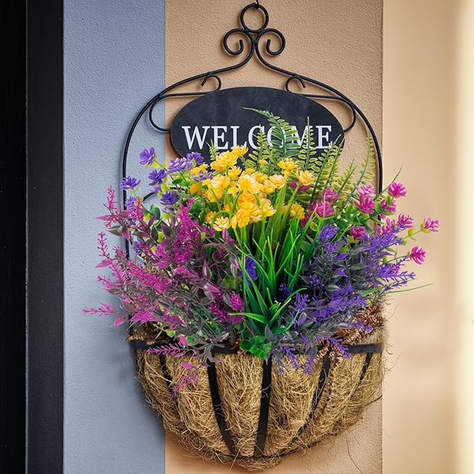 20 Bundles Artificial Flowers Outdoor No Fade UV Resistant Fake Plastic Flowers - Image 5