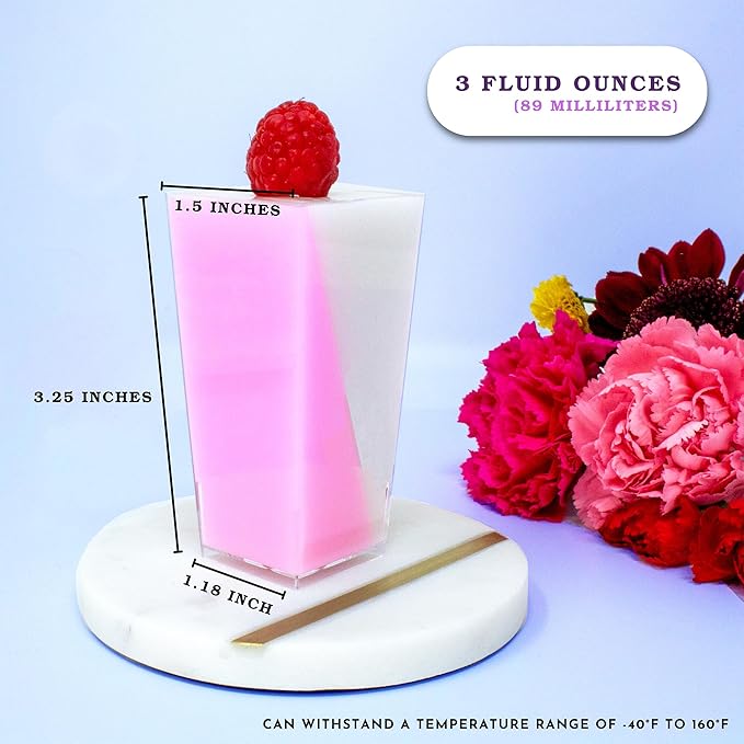 50 Pack Tiny 3oz Tall Pyramid Shooter | Disposable Mini Plastic Dessert Cups | - Image 4