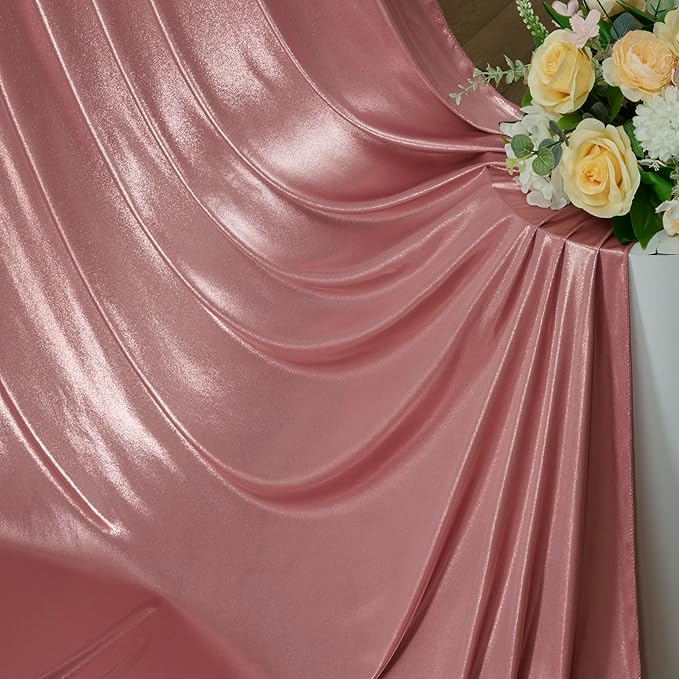 20x10ft Thick Rose Gold Glitter Backdrop Curtain Panels - Image 5