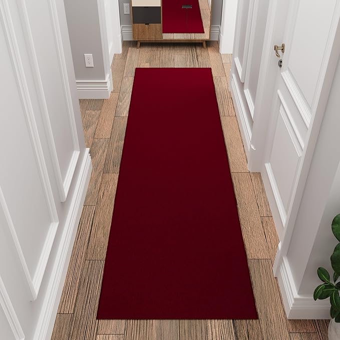 Sweet Home Stores SH Non-Slip Solid Rubberback Indoor Runner Rug by SweetHome