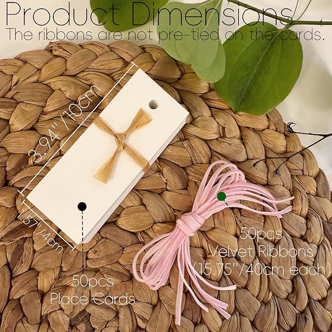 50 Pcs Place Cards for Table Setting -3.94"X1.57" Table Place Cards - Image 3