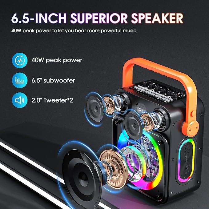 Karaoke Machine for Adults, Portable Karaoke Speaker - Image 3