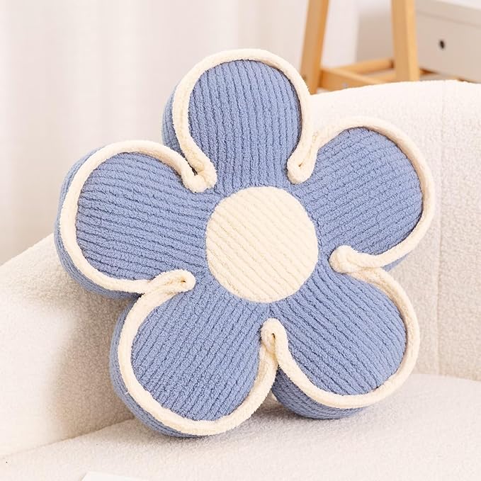 Flower Pillow, Soft Shaped Floor Cushion, Decorative Throw Pillow, Cute Seating by Kcvvcr