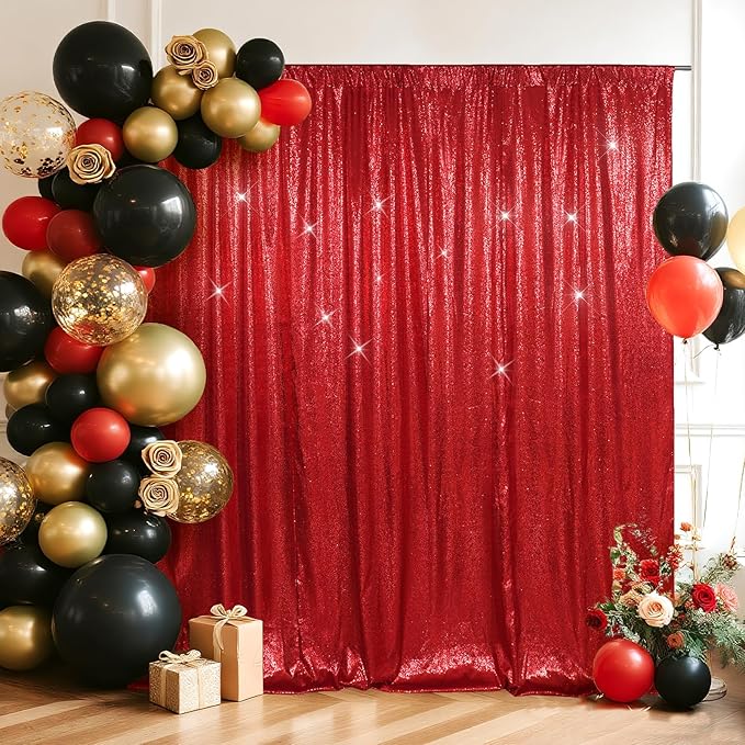SquarePie Sequin Backdrop Less Transparent Background Sparkly Curtain - Image 4