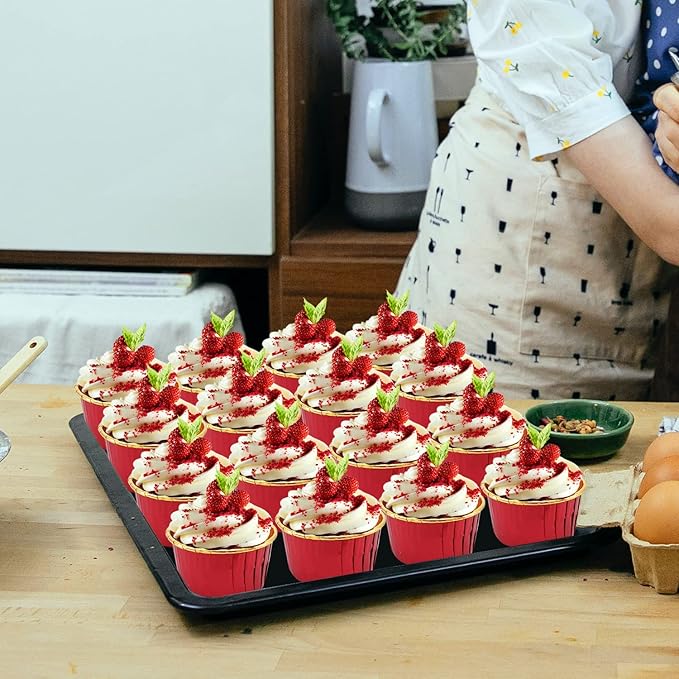 Foil Cupcake Liners with Dome Lids 100Pack, Free-Air 3.5Oz Cups - Image 7