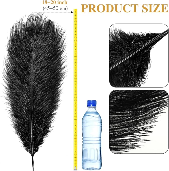 Retrowavy 30 Pcs 18-20 Inch Large Natural Ostrich Feathers Bulk - Image 2