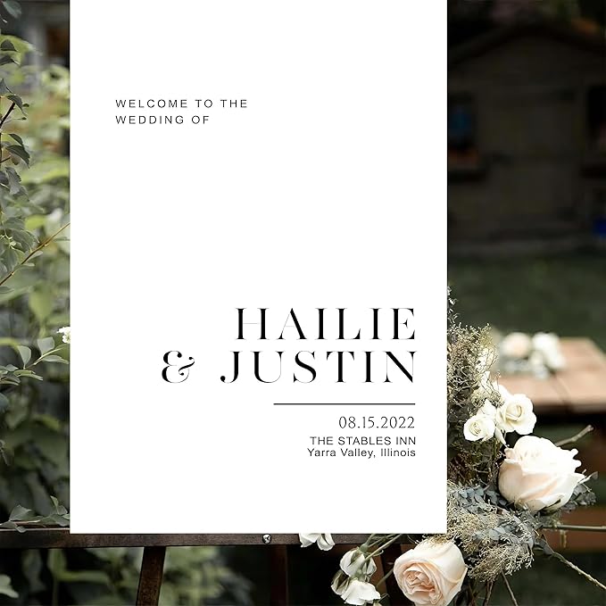 Wedding Welcome Sign, Wedding Welcome, Minimalist Welcome sign - Image 3