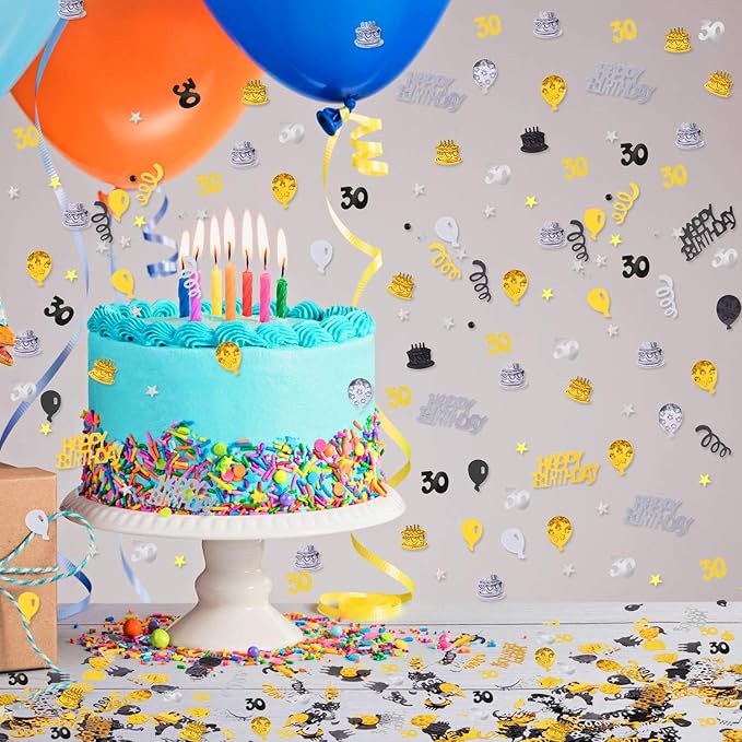 3000 Pieces 30th Birthday Confetti Number Foil Balloon 30 Table Confetti - Image 6