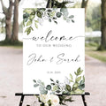 Personalized Wedding Welcome Sign, 18 inches x 12, Vintage Style, Waterproof PVC by Unknown
