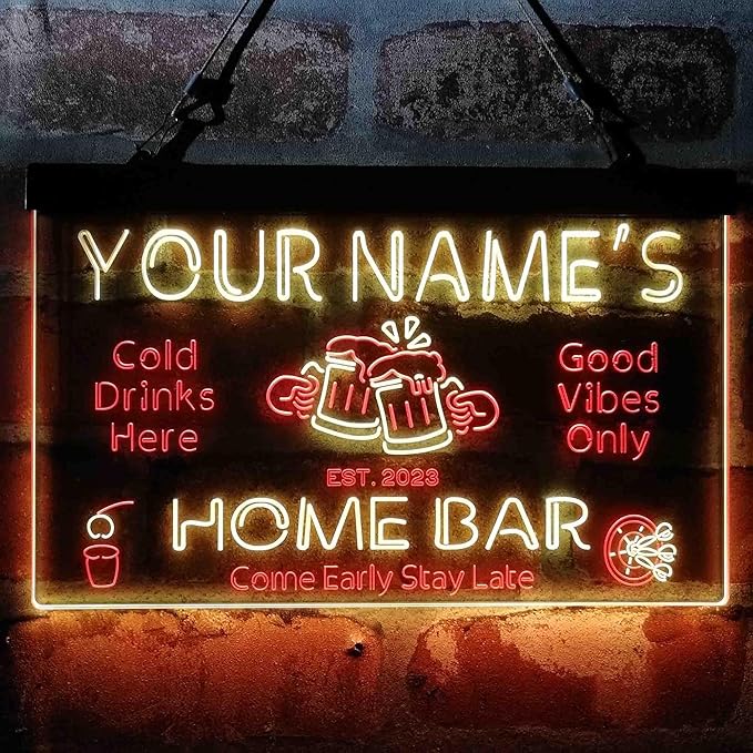 ADVPRO Personalized Your Name Custom Home Bar Beer Established Year Dual Color - Image 2