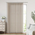 Vision Home Sand Pinch Pleated Semi Sheer Curtains Textured Linen Blended Light by VisionHome