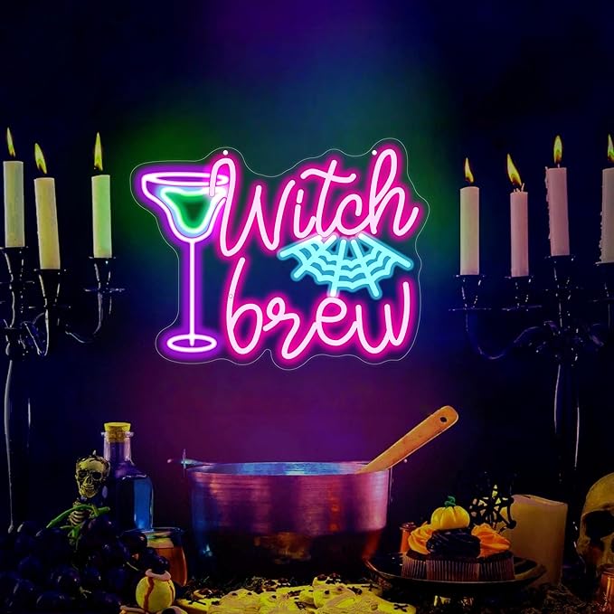 Witch Brew Neon Sign, Witches LED Light, Halloween Neon Sign, Gothic Decor Sign - Image 8