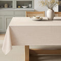 MIULEE Ivory Linen Tablecloth 60x104 Inch Rectangle Table Cloth Waterproof by MIULEE