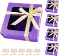 Purple Gift Boxes with Window, 7.5"x7.5"x3.1" Bridesmaid Boxe by TIACABO