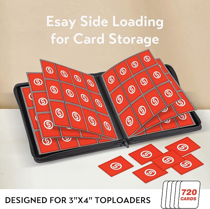 SMYV 12 Pocket Trading Card Binder, Premium PU Cover Card Binder - Image 3